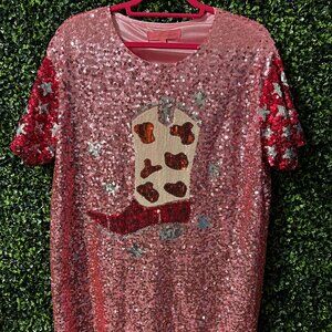 Simply Southern Sequin Cowgirl Boot Dress